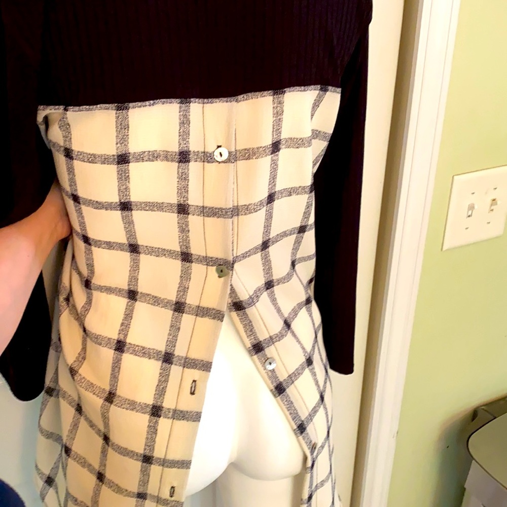 Sexy button back split slit back top